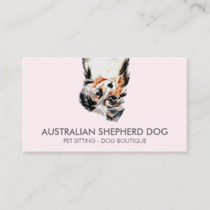 Australian Shepherd Dog Visitekaartje