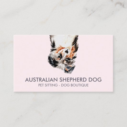 Australian Shepherd Dog Visitekaartje (Voorkant)