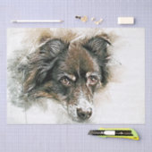 Australian Shepherd Dog Waterverf Tissuepapier (Craft)