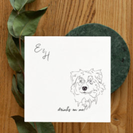 Australian Shepherd Dog Wedding Cocktail Napkins Servet