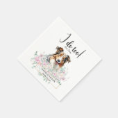 Australian Shepherd Dog Wedding Cocktail Napkins Servet (Hoek)