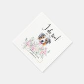 Australian Shepherd Dog Wedding Cocktail Napkins Servet (Hoek)