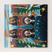 Australian Shepherd Dogs Christmas Snow Holiday Legpuzzel (Horizontaal)