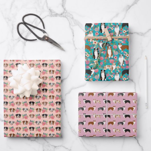 Australian Shepherd Dogs Inpakpapier Vel (Voorkant)