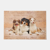 Australian Shepherd dogs op Word Cloud 1 Deurmat (Voorkant)