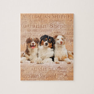 Australian Shepherd dogs op Word Cloud 1 Legpuzzel