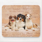 Australian Shepherd dogs op Word Cloud 1 Muismat (Voorkant)
