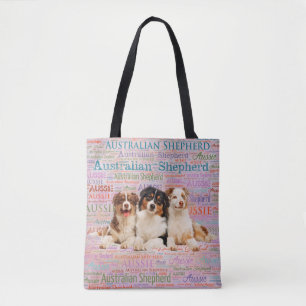 Australian Shepherd dogs op Word Cloud 2 Tote Bag