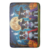 Australian Shepherd Dogs Pumpkin Halloween Grappig Badmat (Voorkant Verticaal)