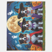 Australian Shepherd Dogs Pumpkin Halloween Grappig Fleece Deken (Voorkant)