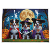 Australian Shepherd Dogs Pumpkin Halloween Grappig Groot Cadeauzakje (Voorkant)