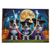 Australian Shepherd Dogs Pumpkin Halloween Grappig Groot Cadeauzakje (Achterkant)