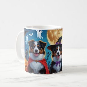 Australian Shepherd Dogs Pumpkin Halloween Grappig Koffiemok