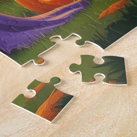 Australian Shepherd Dogs Pumpkin Halloween Grappig Legpuzzel (Zijkant)