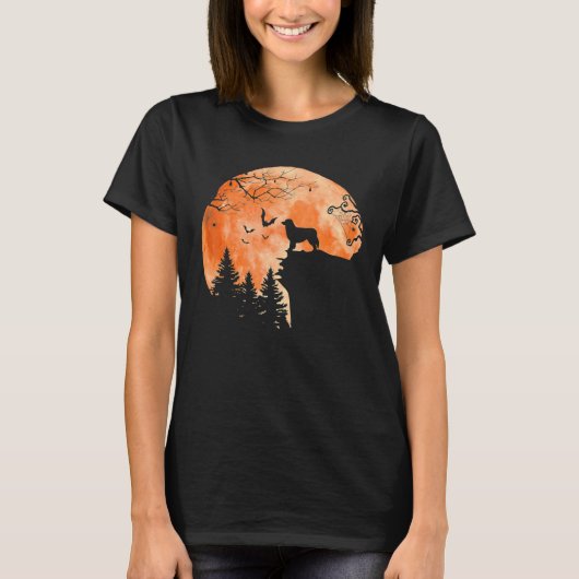 Australian Shepherd en Moon Silhouette Hondenliefh T-shirt (Voorkant)