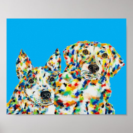 Australian Shepherd en Plott Hound Poster (Voorkant)