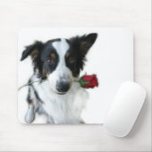 Australian Shepherd en Roos Mousepad Muismat (Met muis)