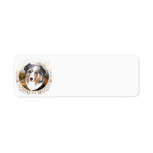 Australian Shepherd Etiket (Voorkant)