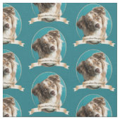 Australian Shepherd Fabric Stof (Close Up)