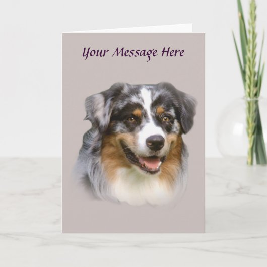 Australian Shepherd Fabulous Wenskaart Kaart (Voorkant)