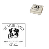 Australian Shepherd familienaam retouradres Rubberstempel (Gestempeld)