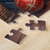 Australian Shepherd Fireplace with Christmas Light Legpuzzel (Zijkant)