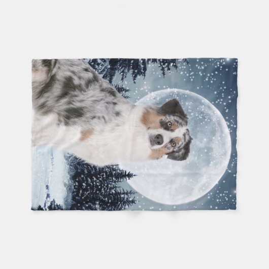 Australian Shepherd Fleece Blanket (Voorkant (Horizontaal))