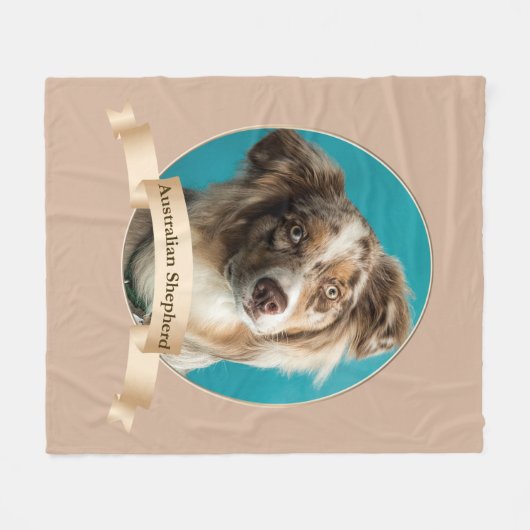 Australian Shepherd Fleece Blanket Deken (Voorkant (Horizontaal))