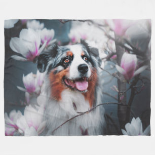 AUSTRALIAN SHEPHERD FLEECE DEKEN
