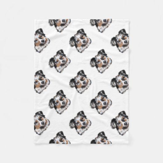 Australian Shepherd Fleece Deken (Voorkant)