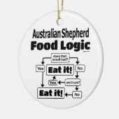 Australian Shepherd Food Logic Keramisch Ornament (Links)