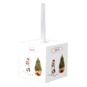 Australian Shepherd Funny kersthond met boom Decoratie (Achter hoekig)