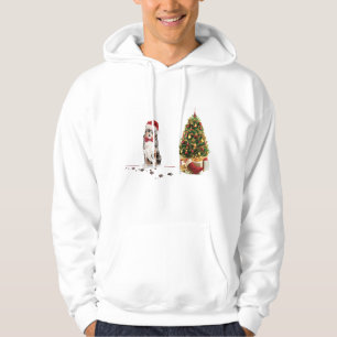 Australian Shepherd Funny kersthond met boom Hoodie