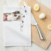 Australian Shepherd Funny kersthond met boom Theedoek (Quarter Fold)