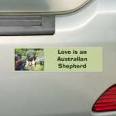 Australian Shepherd Garden Bumpersticker (Op auto)