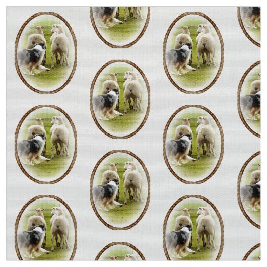 Australian Shepherd Geïnspireerde verbinding Stof (Swatch)