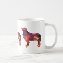 Australian Shepherd Geometric Silhouette Multi