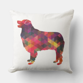 Australian Shepherd Geometric Silhouette Multi Kussen