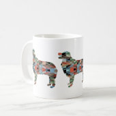 Australian Shepherd Geometric Silhouette Pset Koffiemok (Voorkant links)