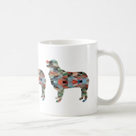 Australian Shepherd Geometric Silhouette Pset Koffiemok