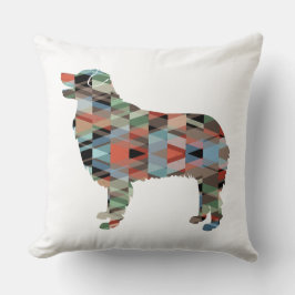 Australian Shepherd Geometric Silhouette Pset Kussen