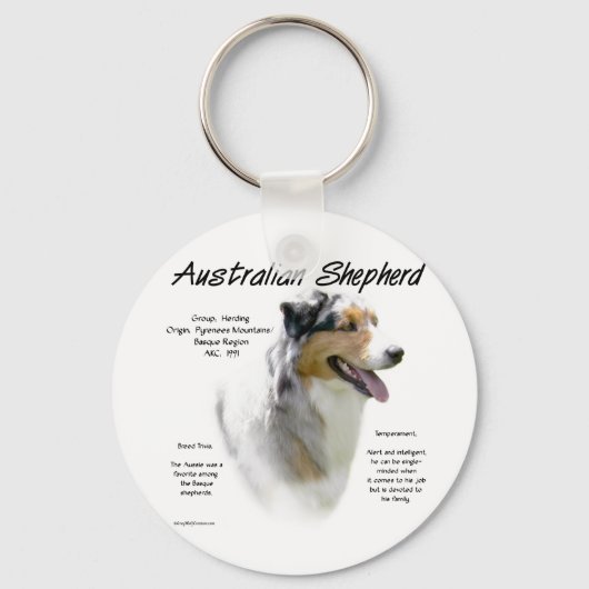 Australian Shepherd Geschiedenis, Alles over Aussi Sleutelhanger (Voorkant)