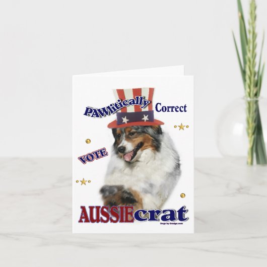 Australian Shepherd Gifts Note Cards Kaart (Voorkant)