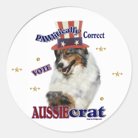Australian Shepherd Gifts Ronde Sticker (Voorkant)