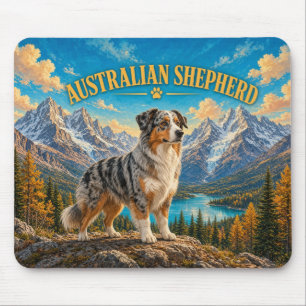 Australian Shepherd, Glacier Ridge Vintage honden Muismat