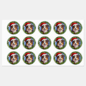Australian Shepherd Glas in lood Kerst Labels (Vel)