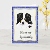 Australian Shepherd Gold Pawprints Sympathy Kaart (Gele Bloem)