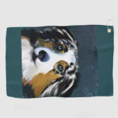 AUSTRALIAN SHEPHERD GOLFHANDDOEK (Horizontaal)