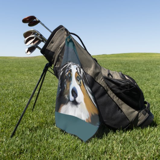 AUSTRALIAN SHEPHERD GOLFHANDDOEK (Groen)