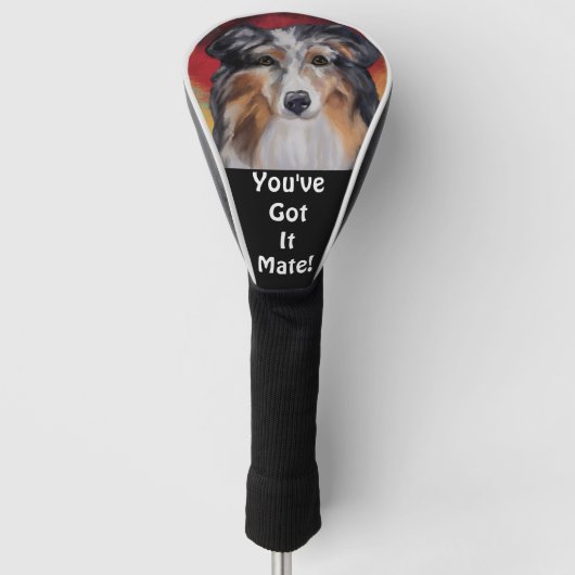 AUSTRALIAN SHEPHERD GOLFHEADCOVER (Voorkant)